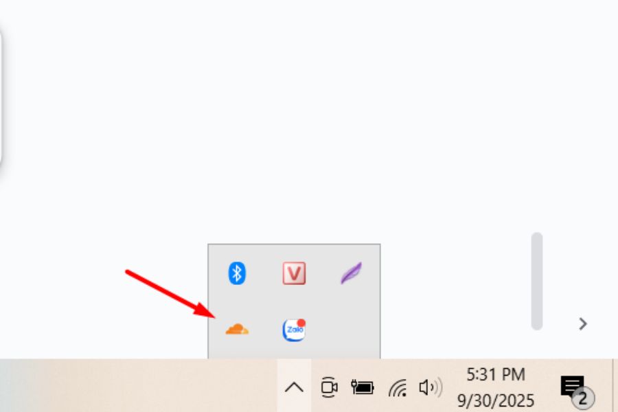 Kích hoạt biểu tượng 1.1.1.1