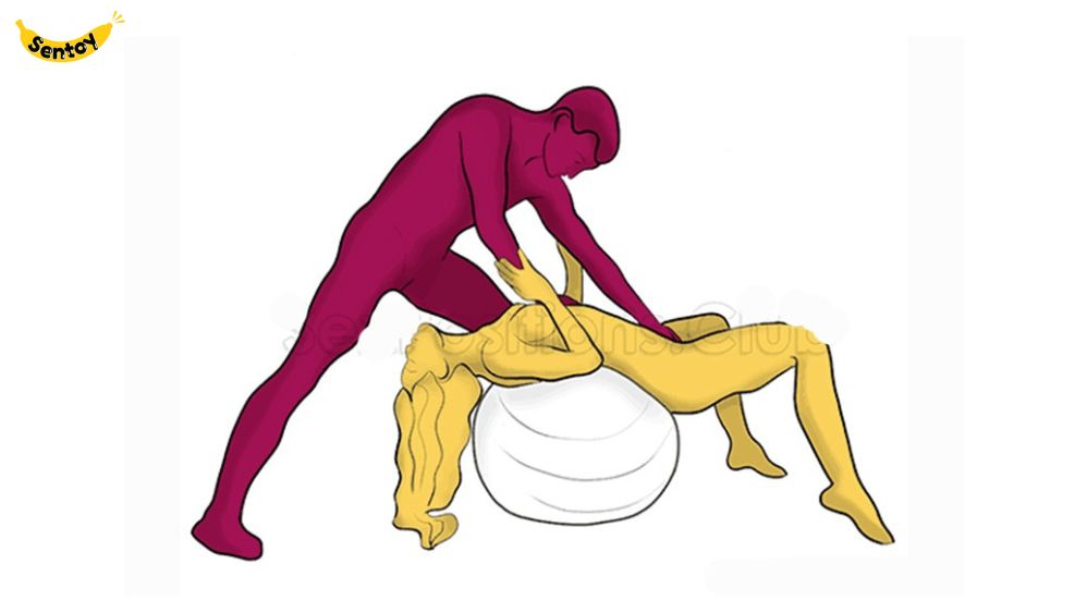 Sử dụng bóng thể dục hỗ trợ tư thế BJ