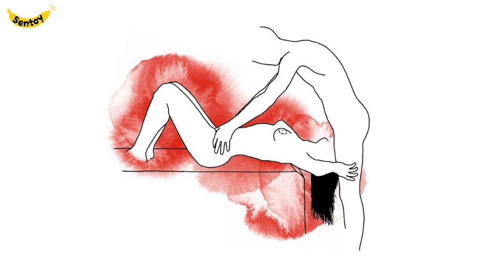 Tư thế nằm ngửa ra mép giường BJ