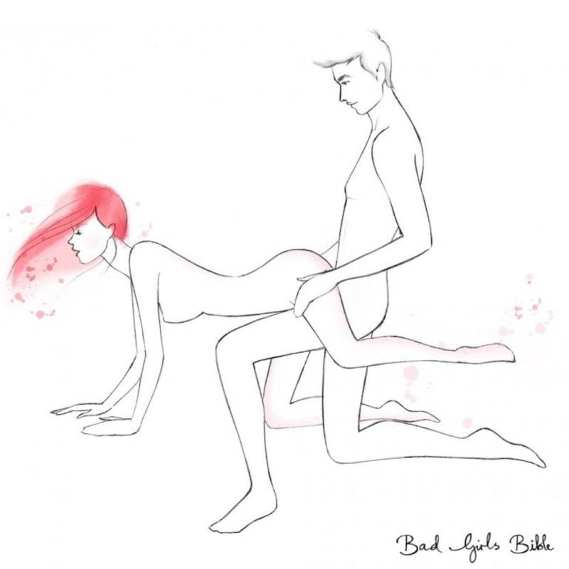 Tư thế doggy nhấc chân đầy khiêu khích